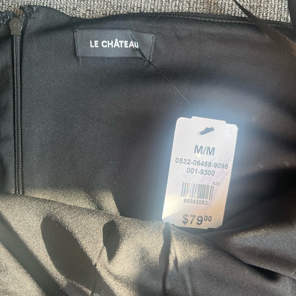 Le Cheateau one shoulder black cocktail dress NWT - Picture 2 of 5